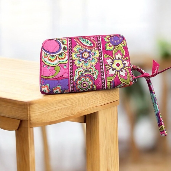 Vera Bradley Handbags - Vera Bradley Floral Quilted Wristlet Wallet Pink
